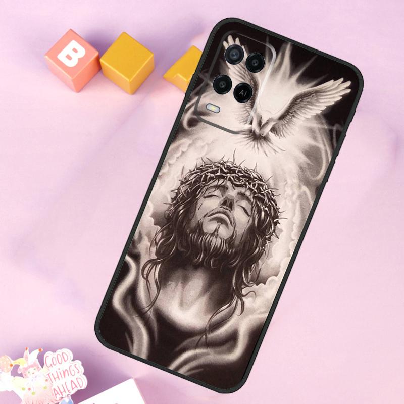 Jesus Case For Oppo A6 A5 Pro A15 A16 A76 A96 A17 A57 A98 A58 A78 A18 A38 A54 A74 A94 A40 A60 A80