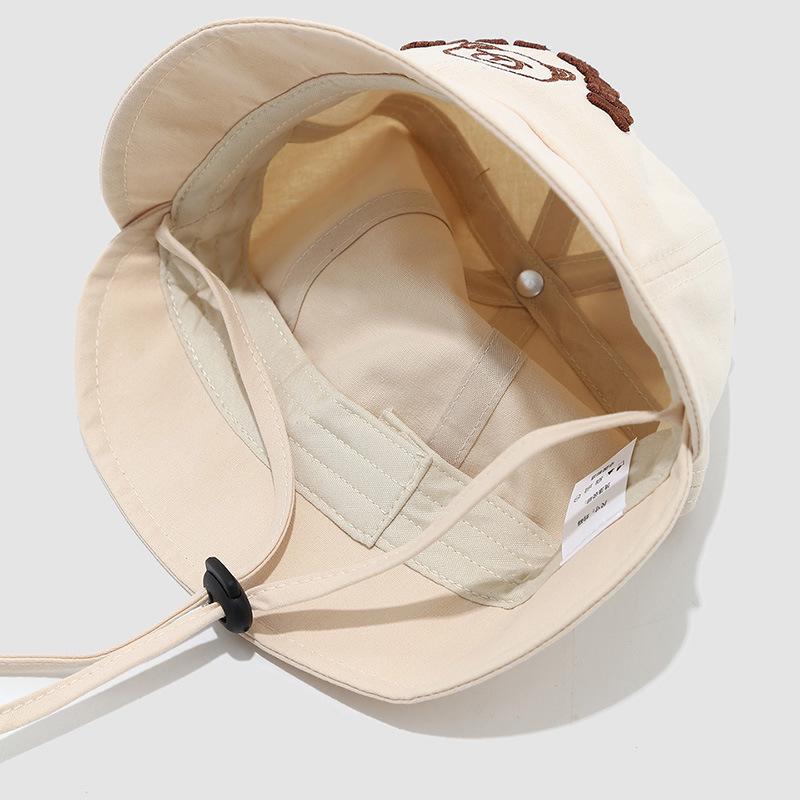 Spring & Autumn Baby Bear Double Brim Sun Hat - Breathable, Cute Unisex Bucket Hat for Boys & Girls