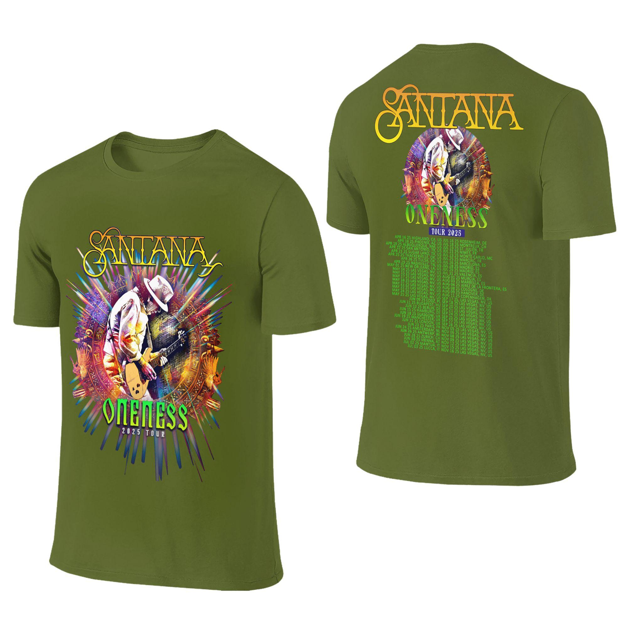 

Creative Santana Oneness T-Shirt for Men Crewneck Pure Cotton T Shirts Siinger Short Sleeve Tee Shirt Gift Idea Clothing M