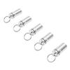 5 Pcs   Keychain Tablets Holder Water Proof Small Tablets   Case Container with  Ed Lid Aluminum Alloy 0.87x2.05in