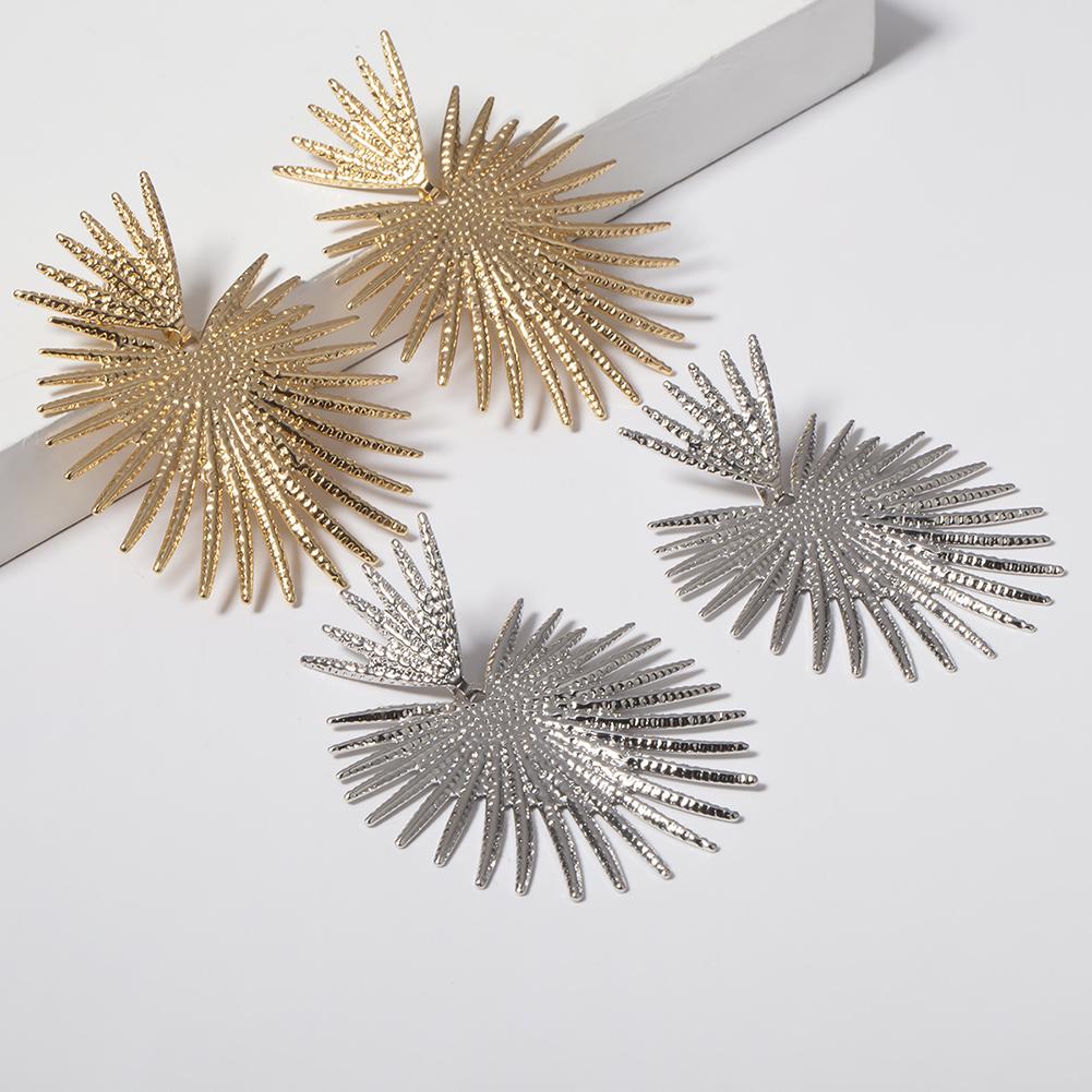 Shape Fan Stud Vintage Heart Ear Earrings Statement Party AVE