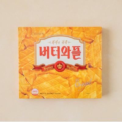 Crown Butter Waffles Cookie Korean Most Popular Snack Food 316g 12ea 1