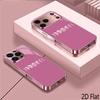 Pink and white moon  2DFlat For iPhone17 18 16 15 14 13 12 11 Pro Max XS XR 8 7Plus Phone Cover Shockproof Protective Back Cover