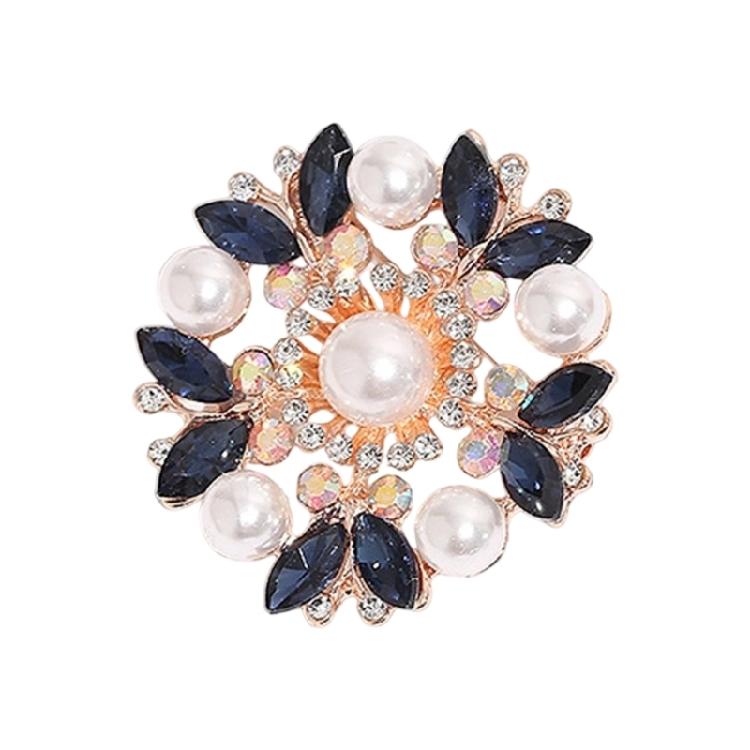 Shimmering Rhinestones Flower Brooch Multi Use Scarf Pin For Jackets Blouses Elegant Women Accessories Gift