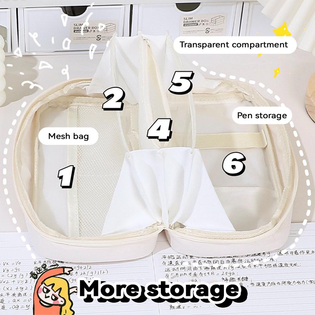 Big Capacity Canvas Pencil Case Pen Holder Large Storage Pouch Organizer Bag for Student  School Office Stationery Supplies