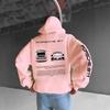 2026 Hooded Sweatshirt Young Unisex Women Car Print Graphic Pullover Loose Fit Daily Wear