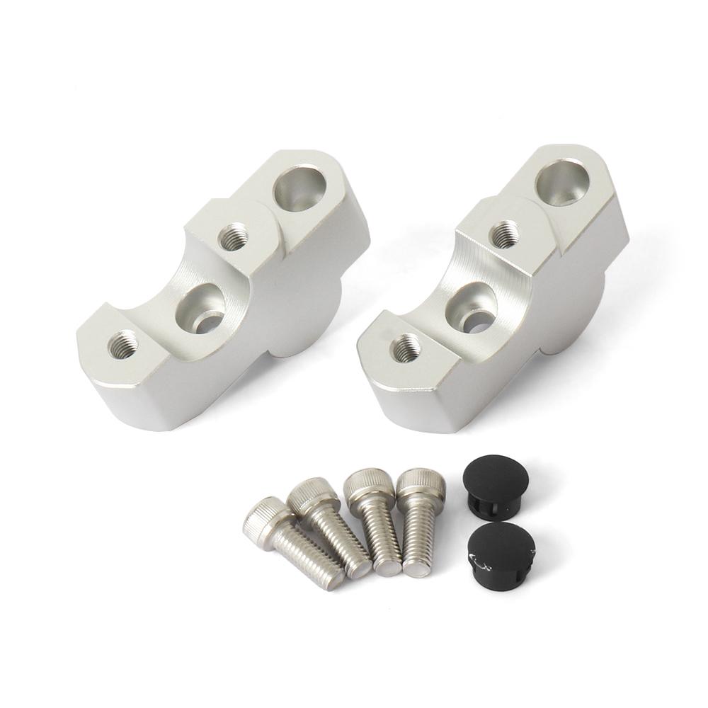 Новые проставки для подъема руля мотоцикла, пластина для руля, подъемная проставка, зажим, алюминиевые, для Street Triple 765R 765RS серебряный