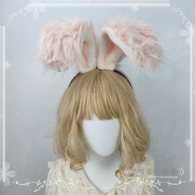 Lolita Dickes Kaninchenohren Stirnband Süß und Niedlich Widderkaninchen Haarspange Übergroßes Kaninchenohren Stirnband KC
