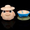 3D Printed Farmer's Crack Coin Bank Funny Pig Money Bank for Kids Wacky Saving Coin Jar Ornament for Desk Decoration