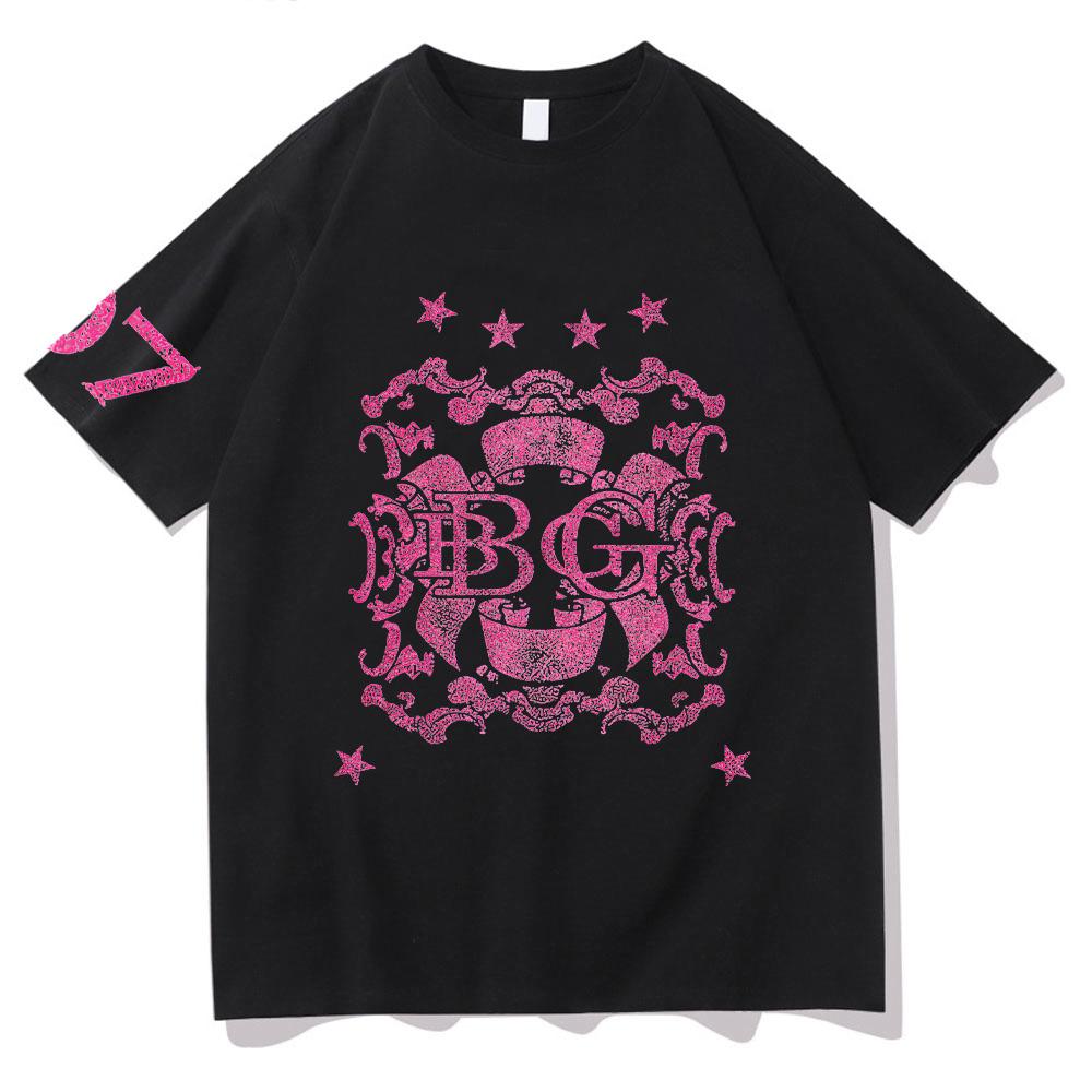 

Bad Gyal Pure Cotton Casual T Shirts Emblema BG Exclusive Tees Women Men Round Neck Short Sleeve Tops XS чёрный
