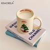 350ML Christmas Ceramic Coffee Mug Christmas Tree Snowman Santa Claus Gingerbread Man Design for Milk The Perfect Christmas Gift