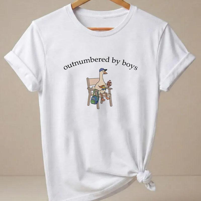 Funny Goose Mama Tshirt Unisex Short Sleeve Mothers Day Gift Cute Boy Mom Tee Shirt Summer Soft Clothing for Unisex