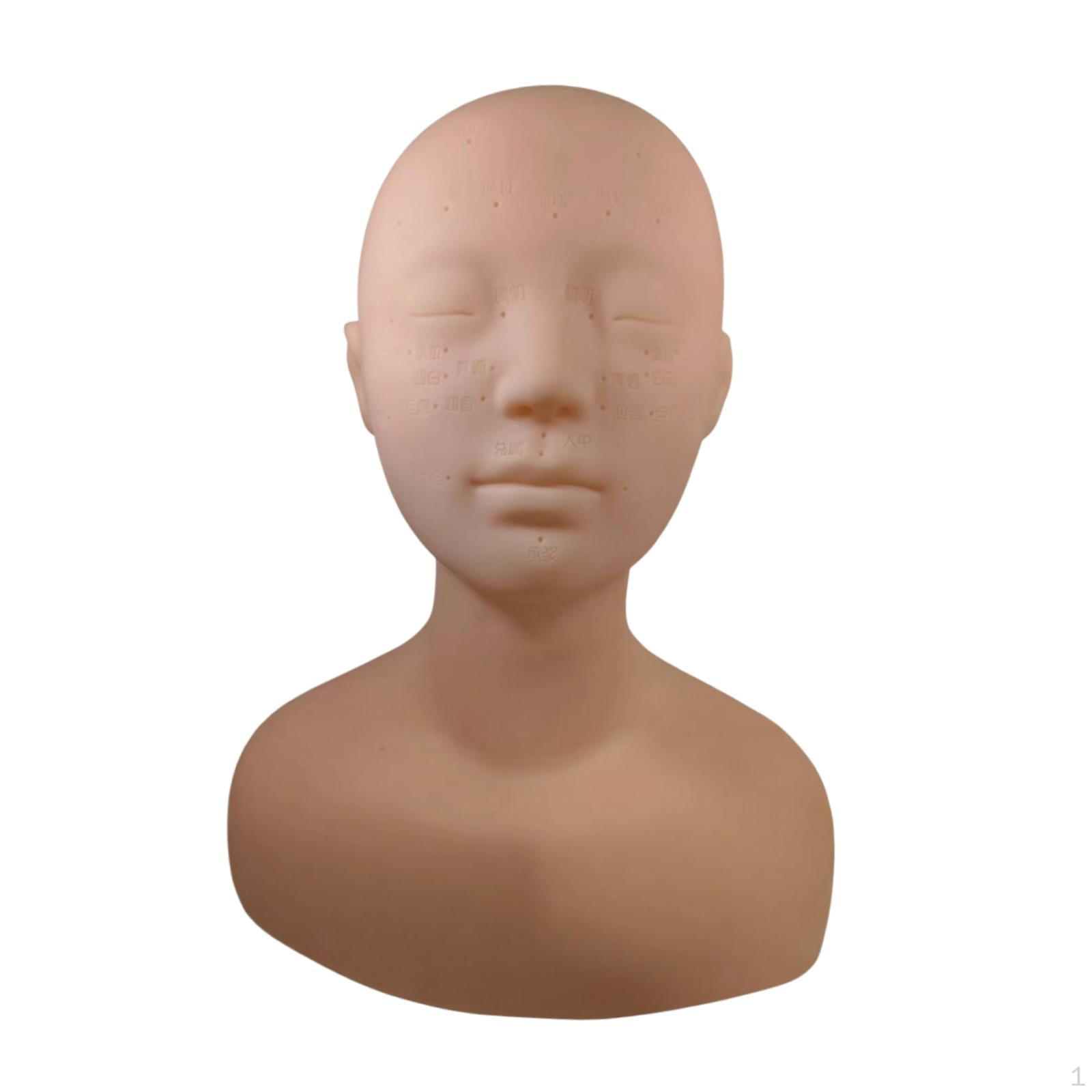 

Practice Training Head Mannequin Manikin Model Versatile Silicone Realistic Tool Massage Normal