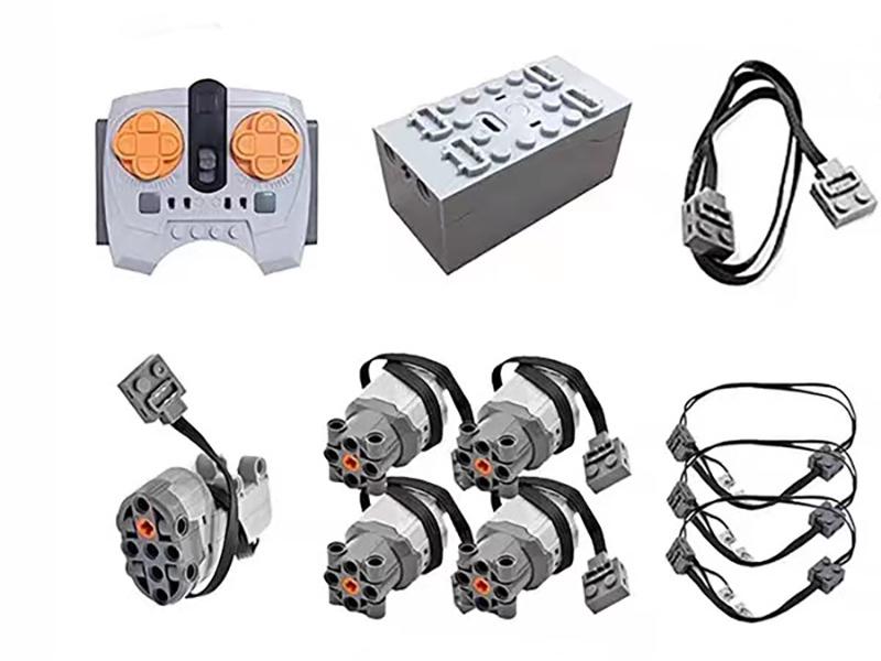 

MOC PF Строительный блок Мотор Набор: M-мотор, аккумуляторный отсек, приемник и переключатель поезда — совместимы с Lego