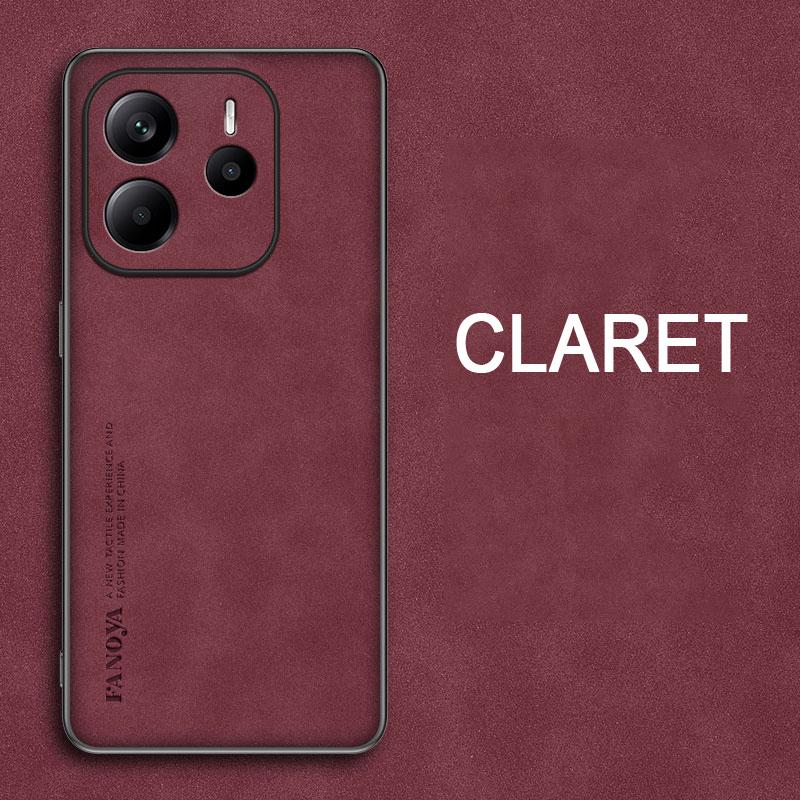 Capa traseira de silicone macio para Xiaomi Redmi Note 14 5G com toque de pele