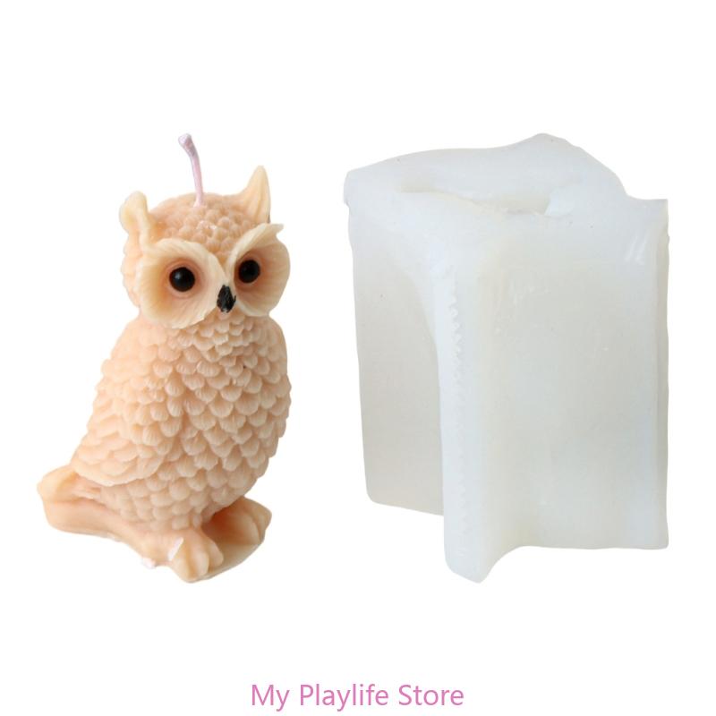 Forme din silicon pentru bufniță în picioare Forme pentru papagali Forme pentru ipsos Forme din rășină epoxidica Forme minunate pentru animale pentru fabricarea lumânărilor