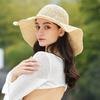 Good goods travel beach big brim straw hat summer seaside foldable sun hat women's sun protection