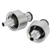 2 Peças Tampa de Carbonatação de Aço Inoxidável com Espigão de 5/16 pol. Tipo Ball Lock Encaixe Garrafas PET de Refrigerante