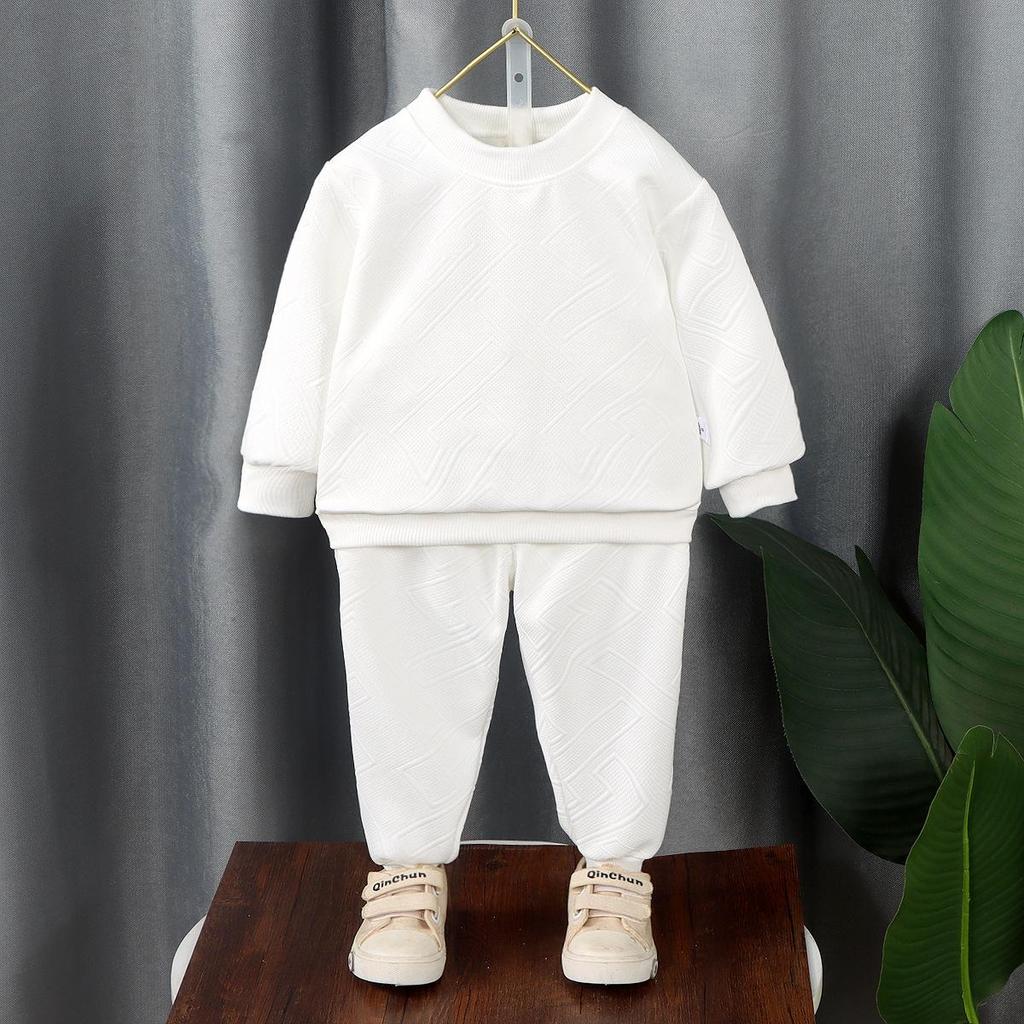 Baby Warm Sets Spring Autumn Trendy Suit Boys Girls Sweatshirt Outfit Kids Cotton Top Casual Sports Pants