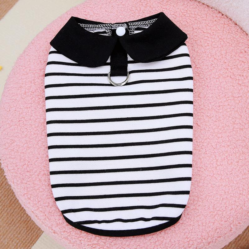 

Striped Pet Clothing Dog Clothing Spring Autumn Summer Cat Small Dog Couple Vest Skirt XS Length 20 Bust 30 About 1.5 kg