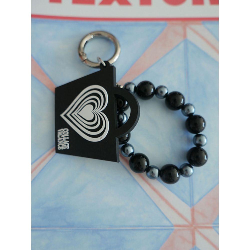 

collagevacance Полосатое Сердце Маленькая Сумка Брелок AirPods case keyring