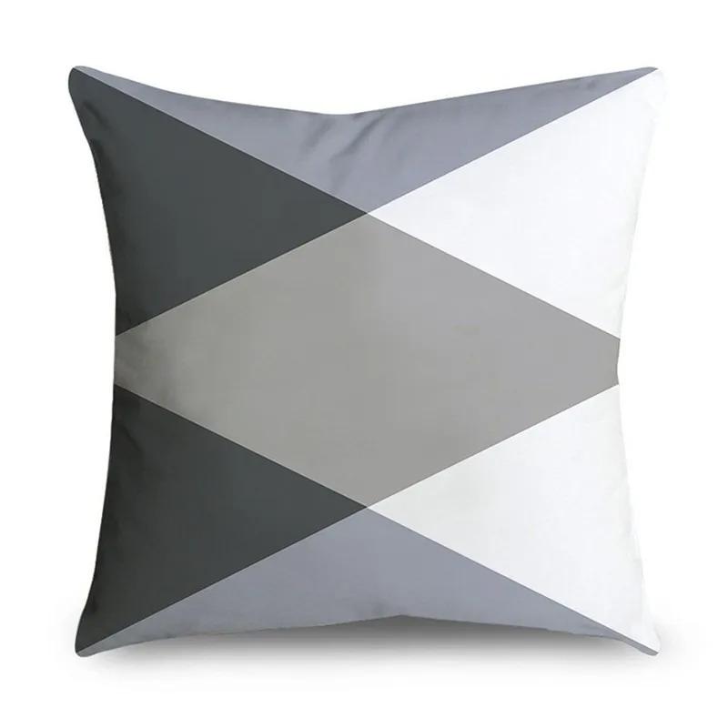 Simple Grey Pattern Decorative Pillowcase Bedding Home Decor Cushion Pillowcase