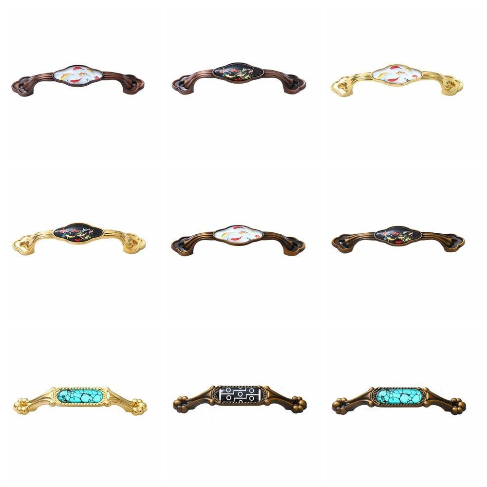 4 Pcs Minimalist Kitchen Cabinet Knobs Zinc Zinc Zinc Alloy Drawer Pulls Vintage Furniture Handles  Closet