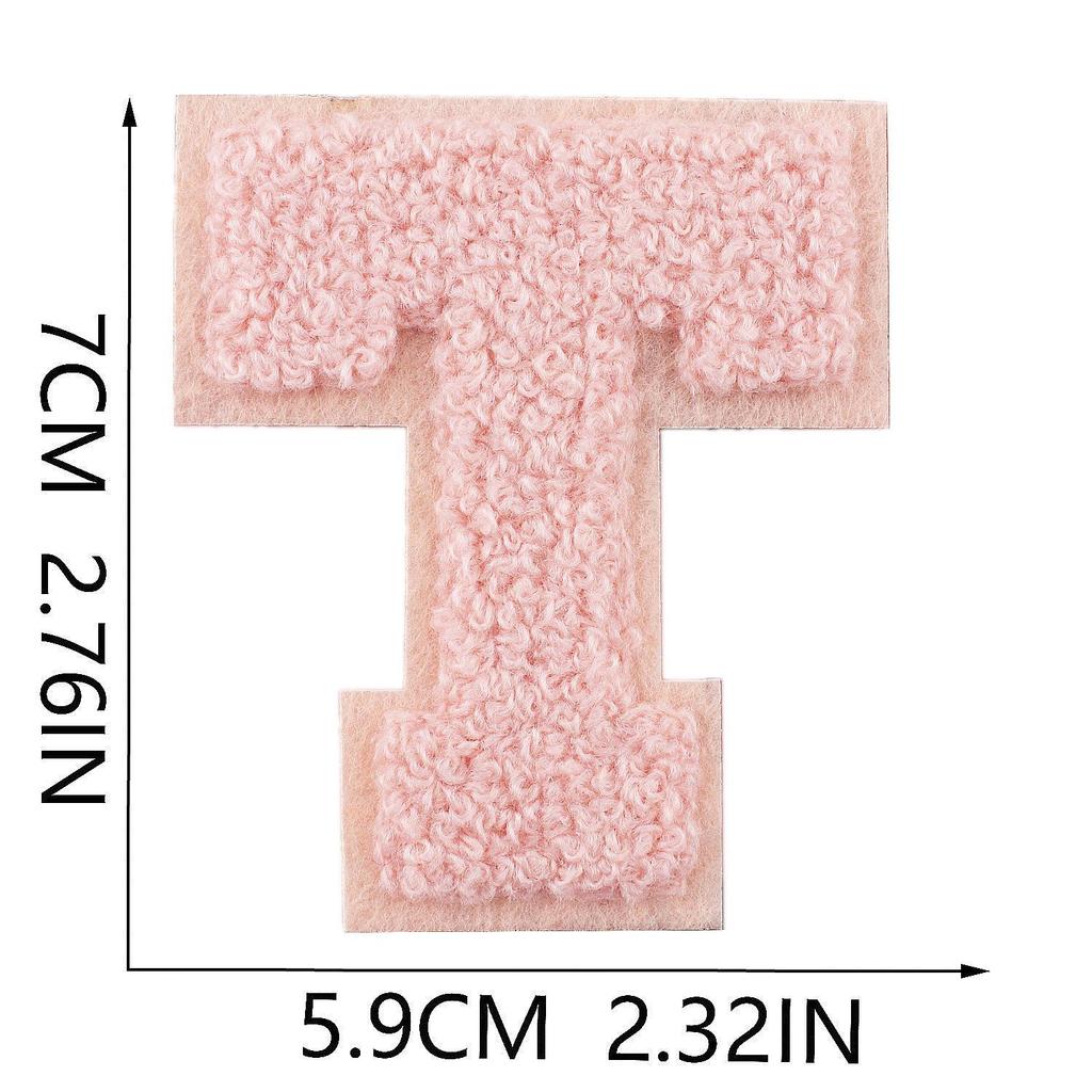 Xiao Tian Colorful 7cm Chenille A-Z Alphabet Embroidered Cloth Patch for Bags