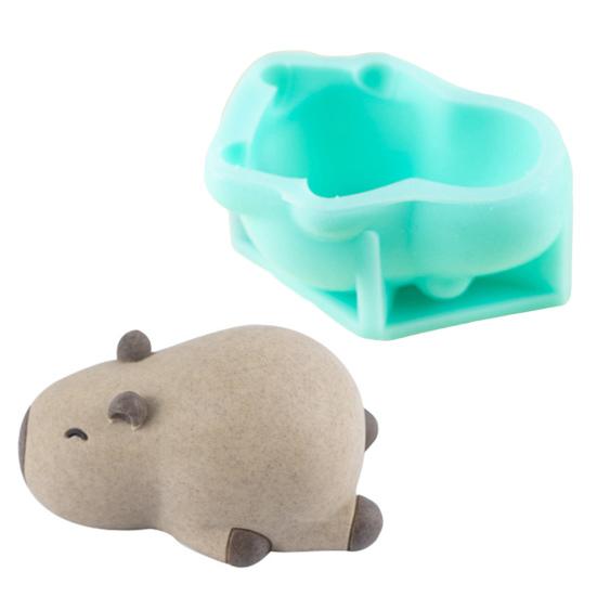 Animal Ice Cube Tray Silicone Crocodile Ice Mold Reusable Cute Cat Capybara Ice Cube Maker for Juice Party Drinks Whiskey Cocktails