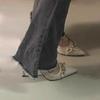 European and American Spice Girls Premium Pointed High Heels Women's 2025 New Metal Chain Fine Heel Niche Celebrity Single Shoes