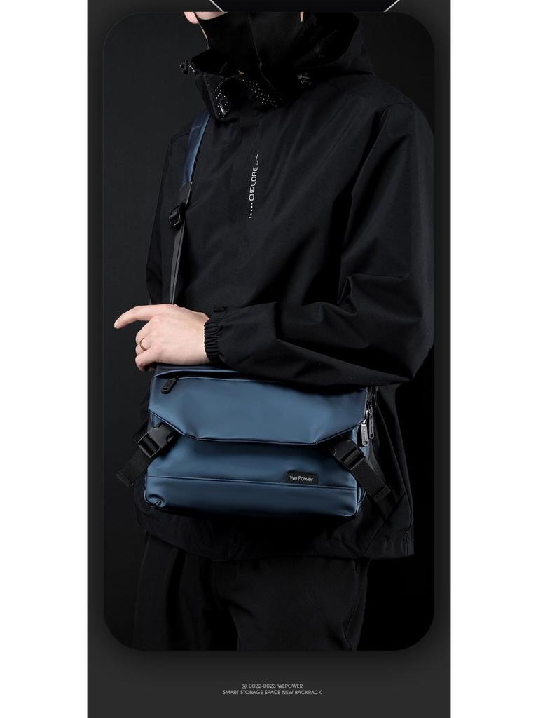 WePower Men's Minimalist Crossbody Bag: Outdoor Functional, Large Capacity, Trendy Messenger Shoulder Bag.
