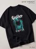 Schwarzes T-Shirt Seether (Siter), Zurücklehnen