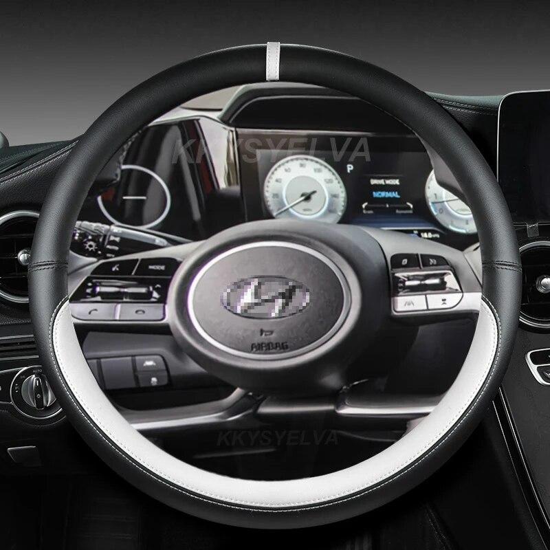

Чехол на руль автомобиля из искусственной кожи для Hyundai Tucson 2022 NX4 Elantra Sonata 10th 2022, автоаксессуары