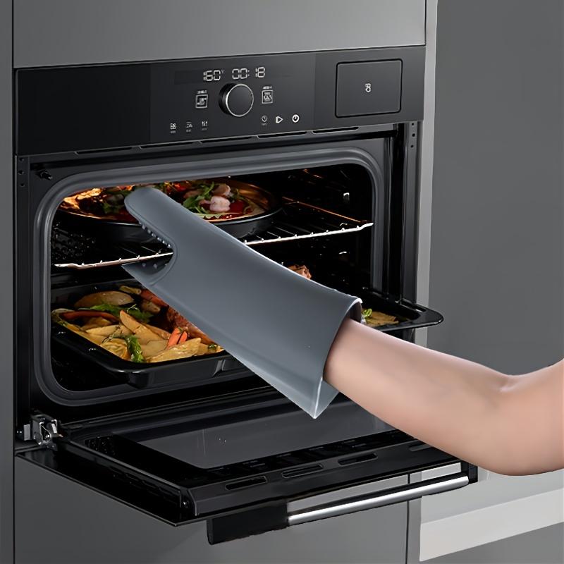 Langer Silikon-Handclip Verdickte Ofen-Mikrowellen-Handschuhe Isoliert Aufnahme Geschirrclip Silikonhandschuhe