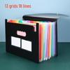 A4 Accordion File Folder with 25 Pockets, Color Inner Pages, and Lanyard Flap (PP Material)