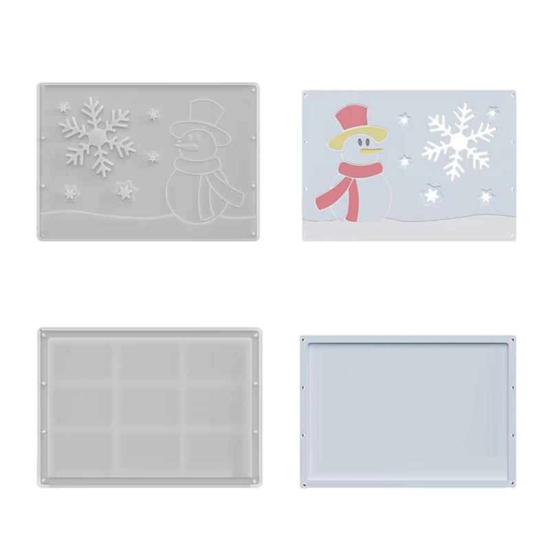 

A84E-Stencils Silicone Money Holder Mold 2 Pieces For Plaster Resin Clay Christmas Money Envelope Mold Sock