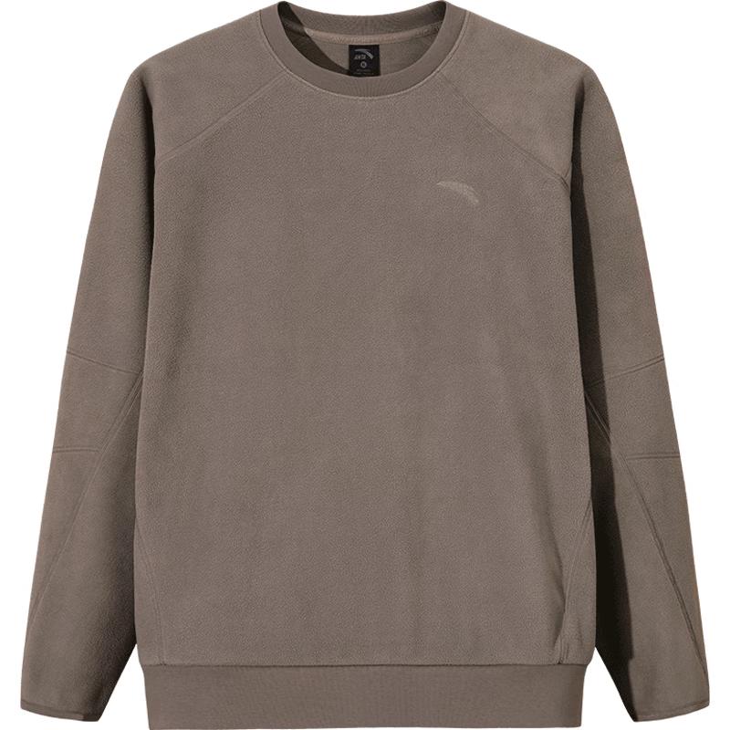 ANTA Men's Fleece-Lined Round Neck Sweatshirt