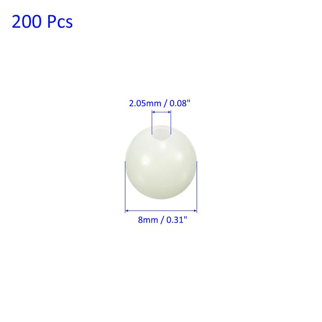 M METERXITY 200pcs Glow Fish Beads - Plastic Luminous Round