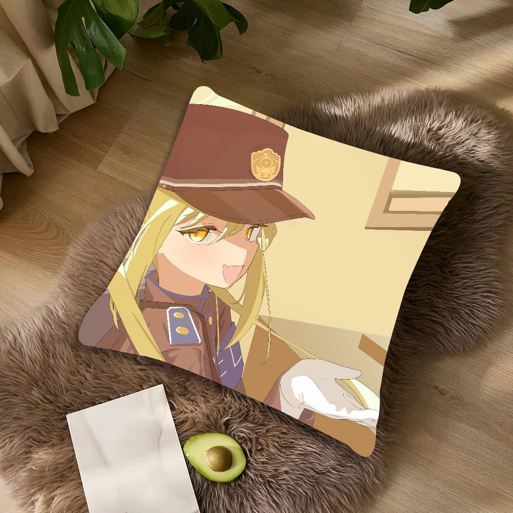 Kawaii Girl Cool Game Blue Archive Cushion Cover Decor Home Throw Pillow Covers For Couch Camping Pillow Cover Decorations
