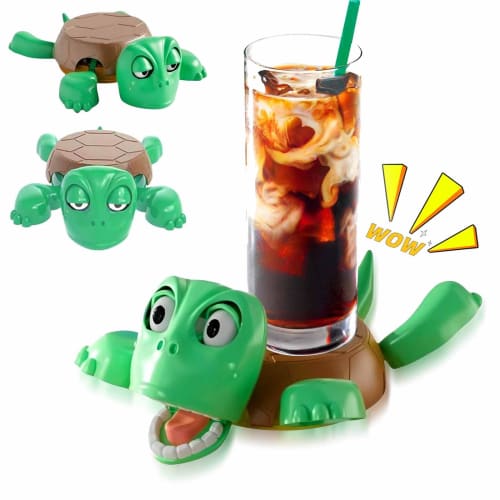 KASELIN Funny Turtle Coaster, Cute Turtle with Moving Limbs and Expressive Face, Funny Turtle Coaster, 3D Creative Coaster, Quirky Turtle Coaster, Des