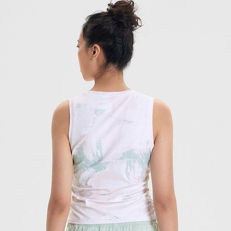 SAUCONY Tie-Dye Casual Breathable Sleeveless T-Shirt Women Tops Pink Green SC1239099-2