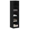 Wardrobe with Shelf Black Oak Effect 50 x 50 x 200 cm