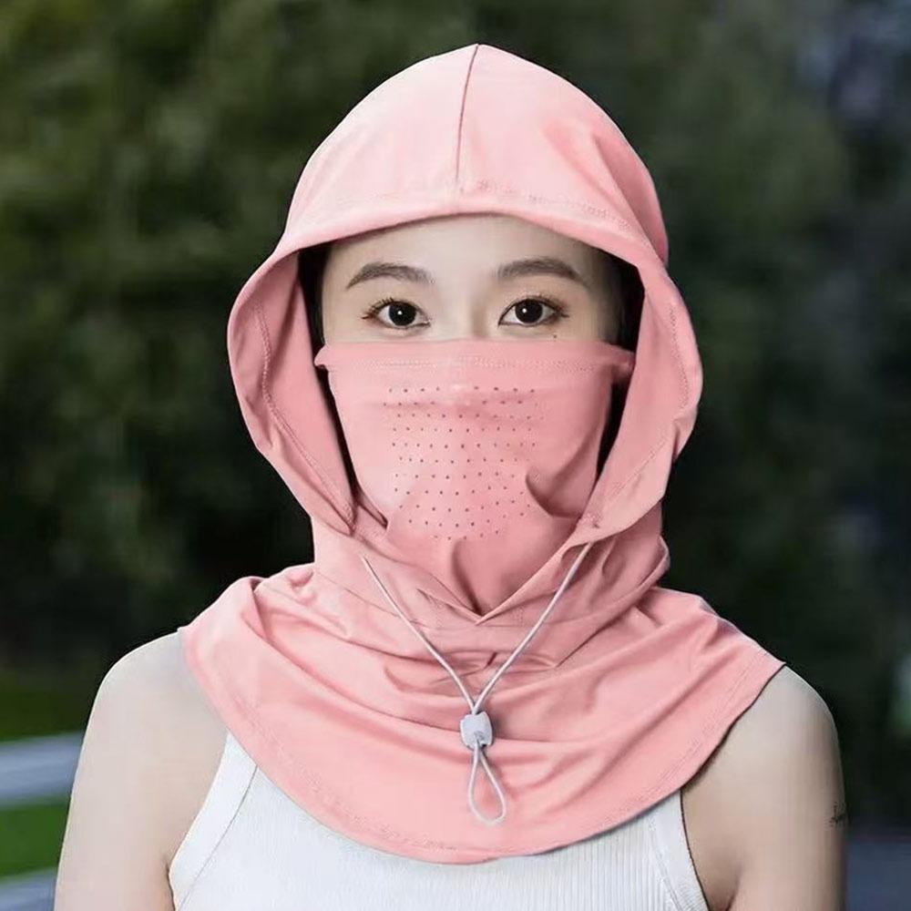 Anti-UV Sunshade Cap Breathable Face Mask Pullover Cap Unisex Sunscreen Hat  Summer