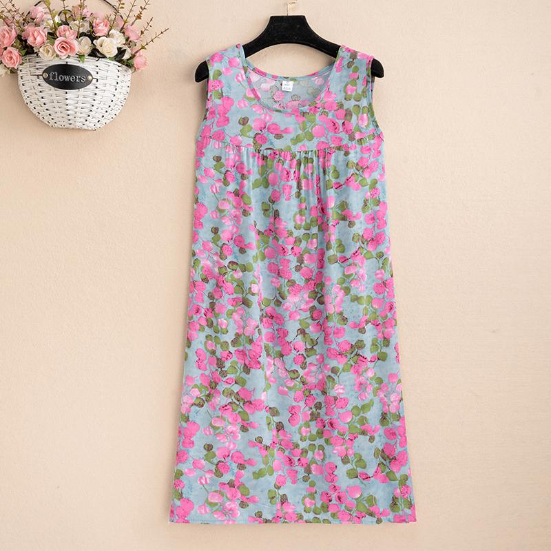 Abiti estivi oversize da donna Abiti lunghi eleganti senza maniche casual One Size