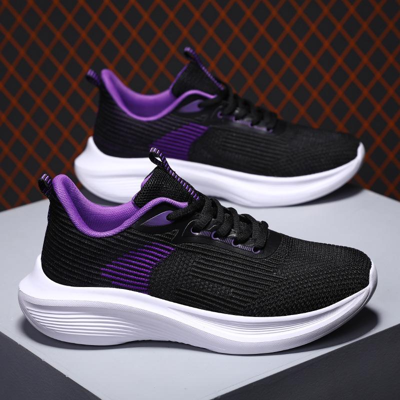 Neue Damen-Freizeit-Sportschuhe, Fliegenstrick-Mesh, atmungsaktiv, ultraleicht, weichsohlig, rutschfest, Studenten-Laufschuhe, Damen-Stoßdämpfung