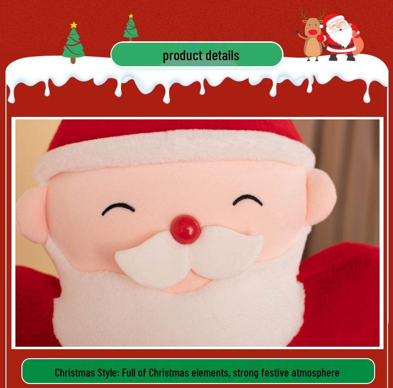 Christmas Holiday Throw Pillow: Tree, Gingerbread, Santa Claus Design for Sofa, Living Room, Cushion, Bed, Backrest, Ornament