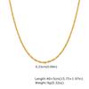 Vnox Simple Fashion Stainless Steel Chain Necklace For Women Girls Gold Plated Lightweight Choker Trendy Jewelry Party Gift