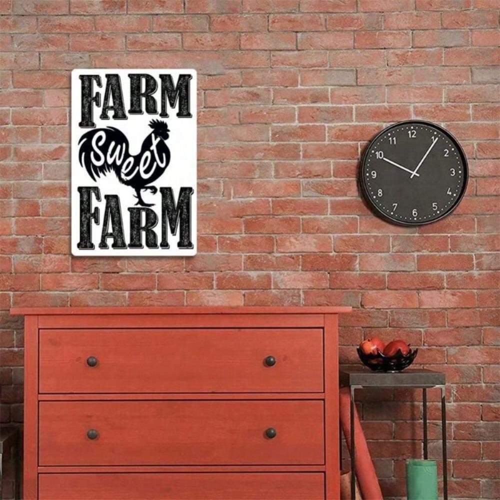 Vintage Metal Poster Rectangular 20x30cm for Kitchen Wall