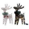 Christmas Reindeer Decoration Durable Iron Reindeer Ornament Festive 3d Iron Reindeer Decoration for Christmas Yard for Indoor