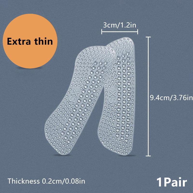 1Pair Silicone Heel Stickers Heels Grips For Women Men Anti Slip Heel Cushions Non-Slip Inserts Pads Foot Heel Care Protector